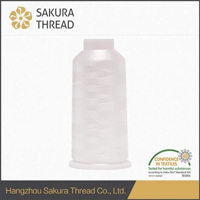Chỉ thêu máy 100 Polyester màu trắng